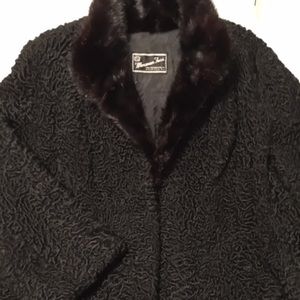 Lambs Wool/Mink fur coat